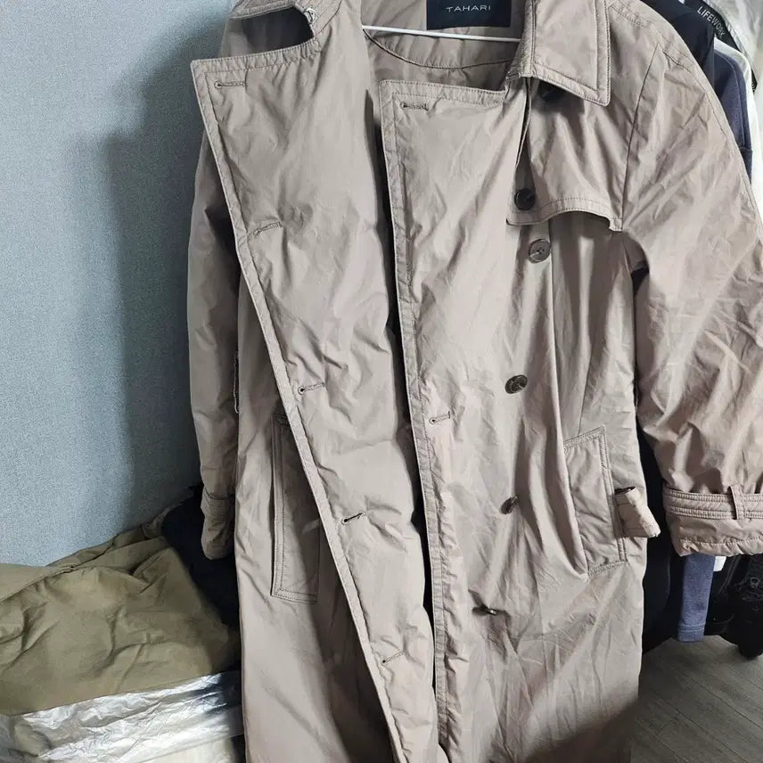 [BUNJANG] Tahari Beige Trench Coat / 타하리 트렌치 코트 베이지