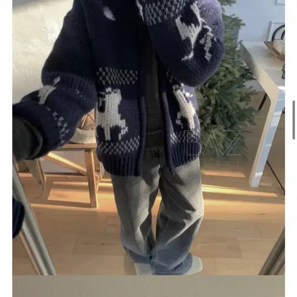 [BUNJANG] Maje Koweithan Cardigan Navy / 도매택 마레 코위찬 가디건 네이비