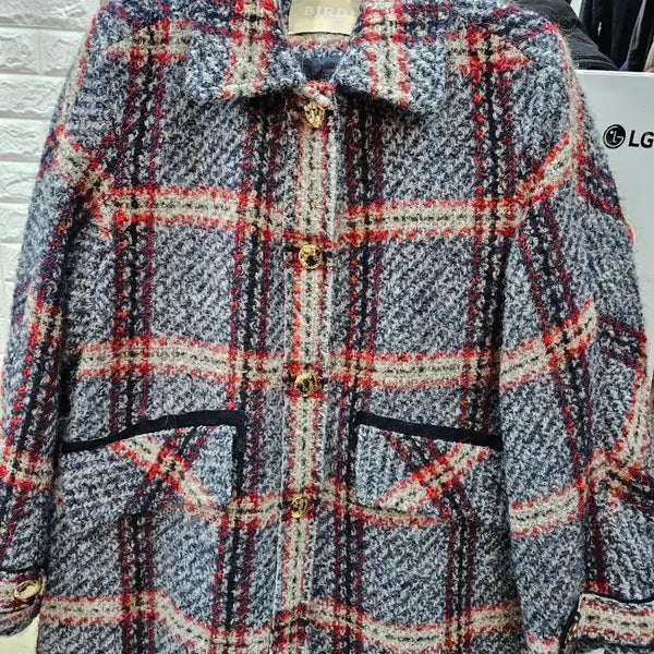 [BUNJANG] Hansem Bird Tweed Check Jacket / 한섬 BIRD 트위드 체크 자켓 77사이즈
