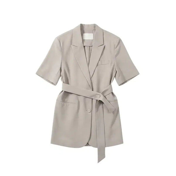 [BUNJANG] Belted Short-Sleeve Jacket / 여성F/ wearable 벨티드 반팔자켓KH 3-7