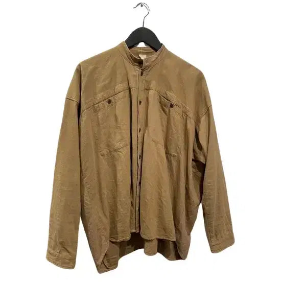 [BUNJANG] O Project Line Collarless Shirt / 얀얀반에쉐 카라리스 셔츠