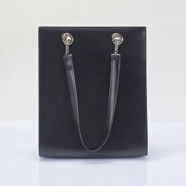 [BUNJANG] Cartier Panthère Chain Shoulder Bag Leather / 까르띠에 팬더 은장 체인 숄더백