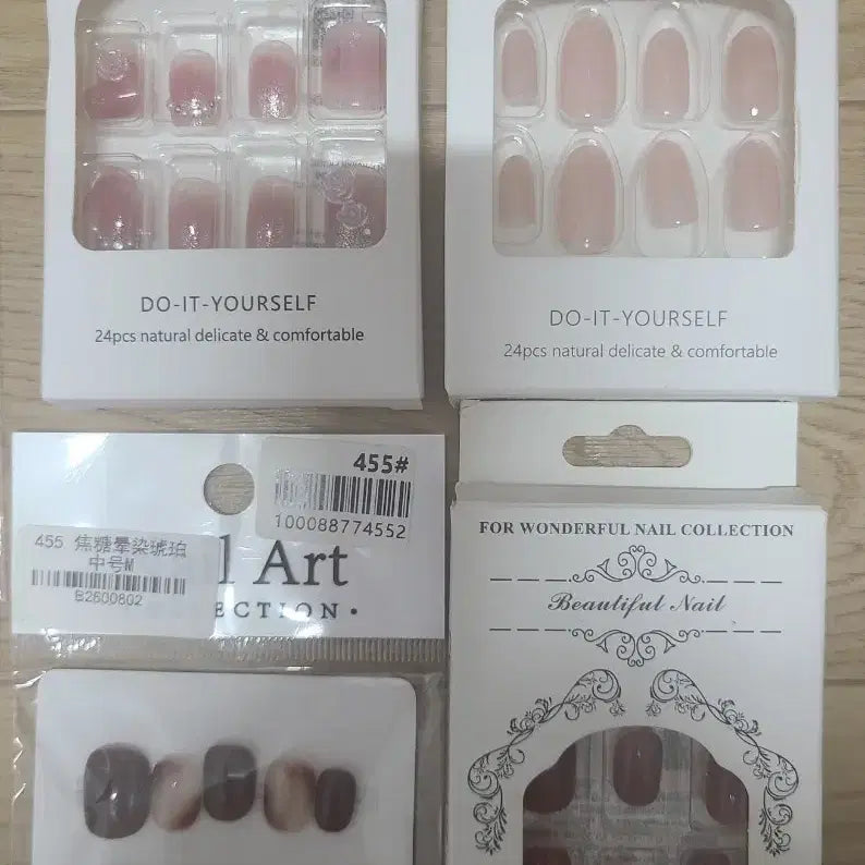 [BUNJANG] Nail Tips Set (4 Types) / 네일팁, 인조손톱, 네일아트 4종류 일괄판매