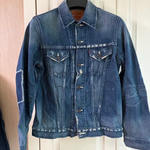 [BUNJANG] Levi's 70505-0049 Patchwork Denim Jacket L / 리바이스 70505-0049 기무라 타쿠야 데님 청자켓 L사이즈