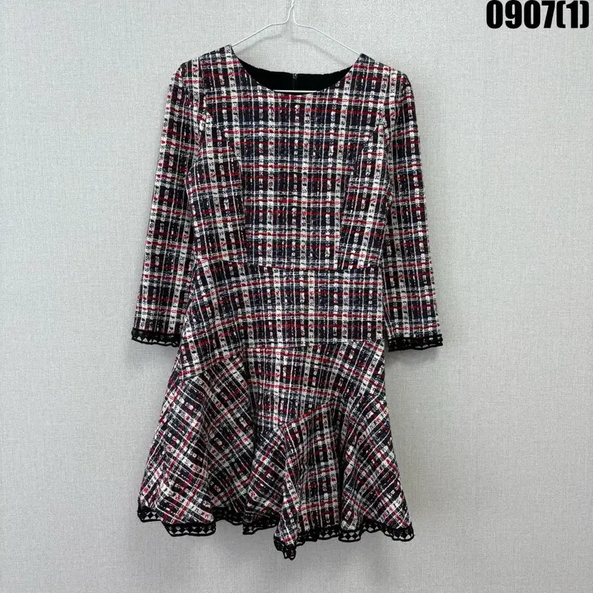 [BUNJANG] OZOC Check Tweed Dress / OZOC 체크 트위드 원피스 55