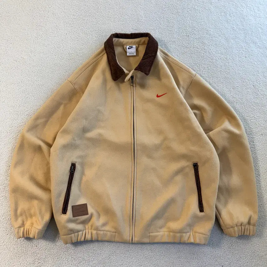 [BUNJANG] Nike Corduroy Collar Wool Jacket / 나이키 코듀로이 카라 울 자켓