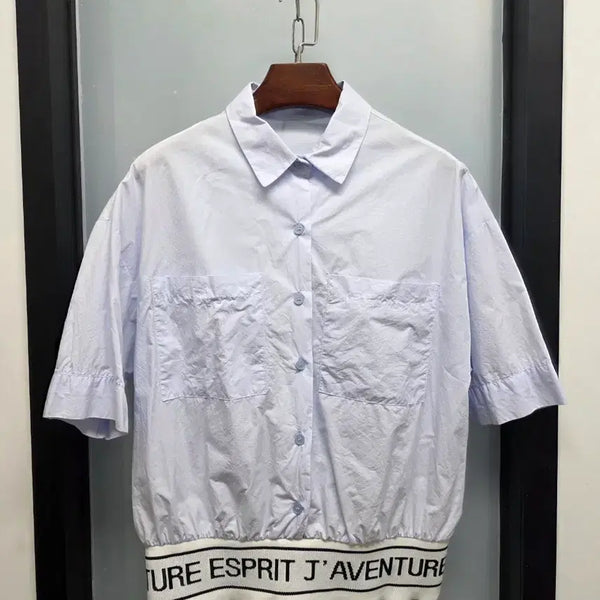 [BUNJANG] Gating Banding Ribbed Blouse / gate 밴딩시보리 블라우스