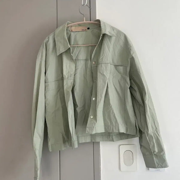 [BUNJANG] NAIN Cropped Shirt Jacket / 나인_ 크롭 셔츠 자켓_ 거의 새거 F (정가 6만원)