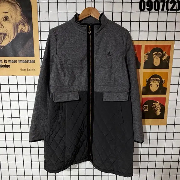 [BUNJANG] Beanpole Golf Quilted Color-Block Jacket Grey / 빈폴 골프 퀼팅 배색 자켓 그레이 170 0907