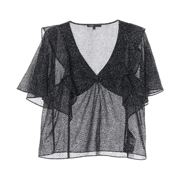 [BUNJANG] Maje Polka Dot Ruffle Blouse / 마쥬 도트 패턴 러플 블라우스