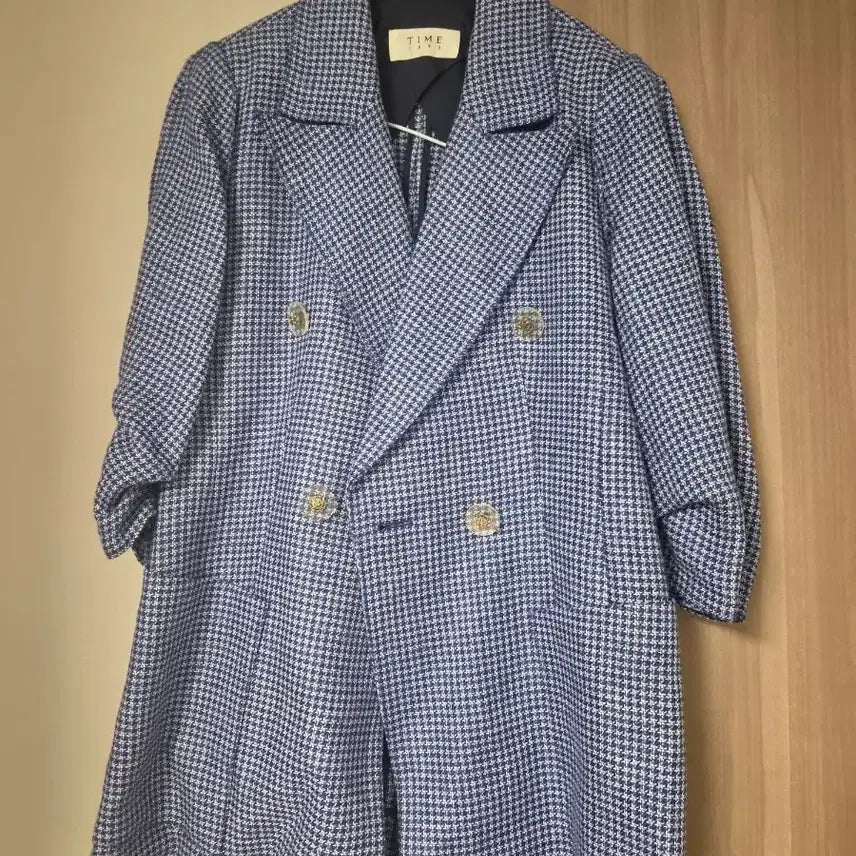 [BUNJANG] TIME Double-Breasted Check Pattern Jacket / 타임 자켓