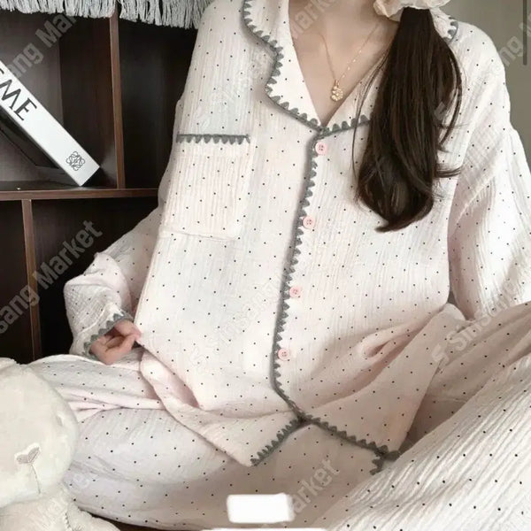 [BUNJANG] Polka Dot Pajama Set (New) / 도트무늬 파자마세트 (새상품)