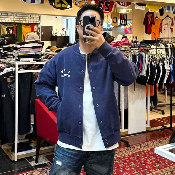 [BUNJANG] IAPP Studio Cotton Stadium Jacket Navy L / 아이앱스튜디오 코튼 스타디움 자켓 네이비 L