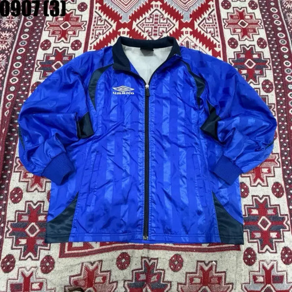 [BUNJANG] Umbro Blue Stripe Zip-Up Jacket / 엄브로 블루 스트라이프 집업 자켓 0907