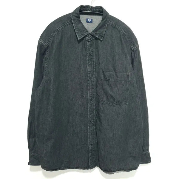 [BUNJANG] Uniqlo Genderless Denim Overshirt M / 유니클로 젠더리스 데님 오버 셔츠 M_M3517