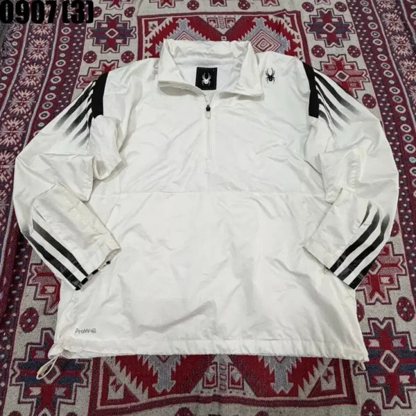 [BUNJANG] Spider Hood Windbreaker White L / 스파이더 후드 바람막이 흰색 L 0907