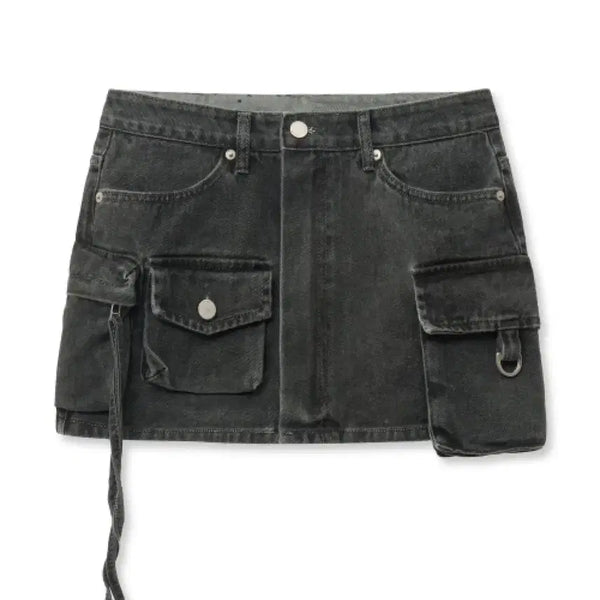 [BUNJANG] Midnight Move Cargo Skirt Black / 미드나잇무브 카고 스커트 블랙 홍은채 이안 착용 손민수