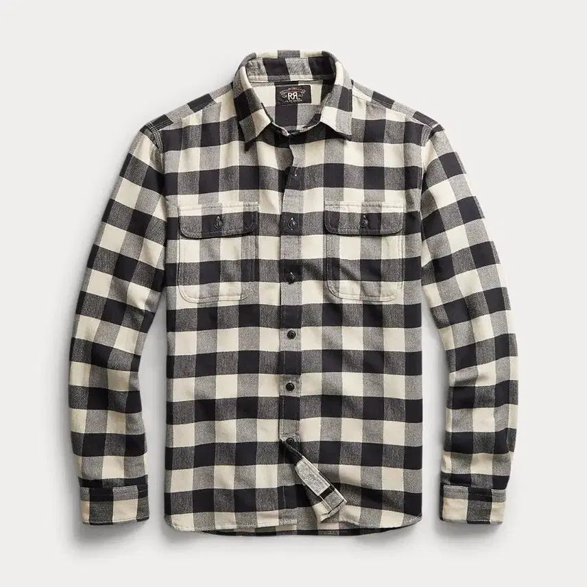 [BUNJANG] RRL Buffalo Plaid Workshirt XL / RRL 더블알엘 버팔로 플래드 워크셔츠
