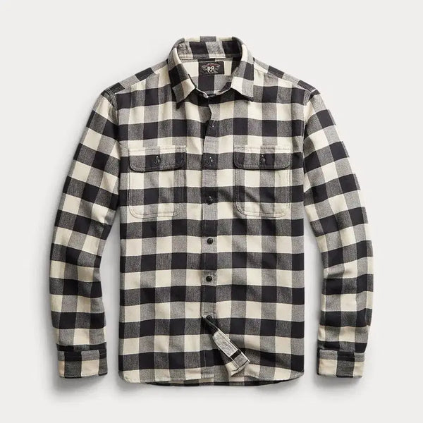 [BUNJANG] RRL Buffalo Plaid Workshirt XL / RRL 더블알엘 버팔로 플래드 워크셔츠