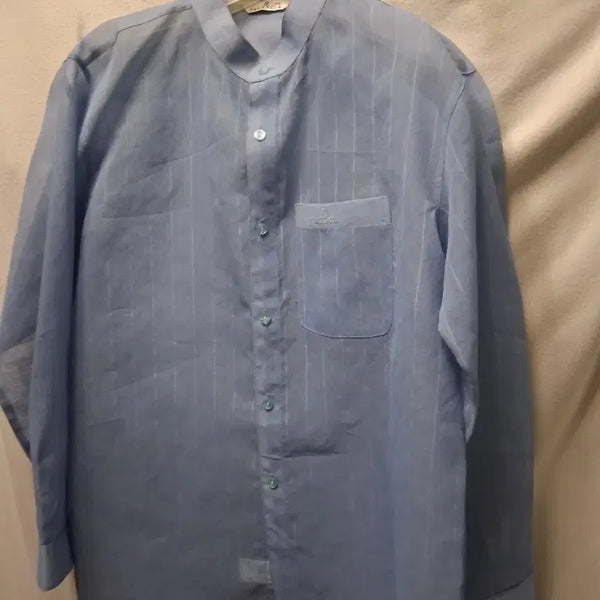 [BUNJANG] GENT Men's Blue Stripe Shirt / 젠트 남성 셔츠 블루 스트라이프100