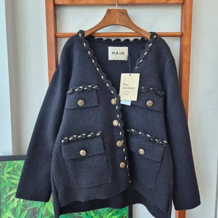 [BUNJANG] NAIN Gold Point Tweed Jacket Black / (새상품) NAIN 골드포인트 트위드 자켓 블랙