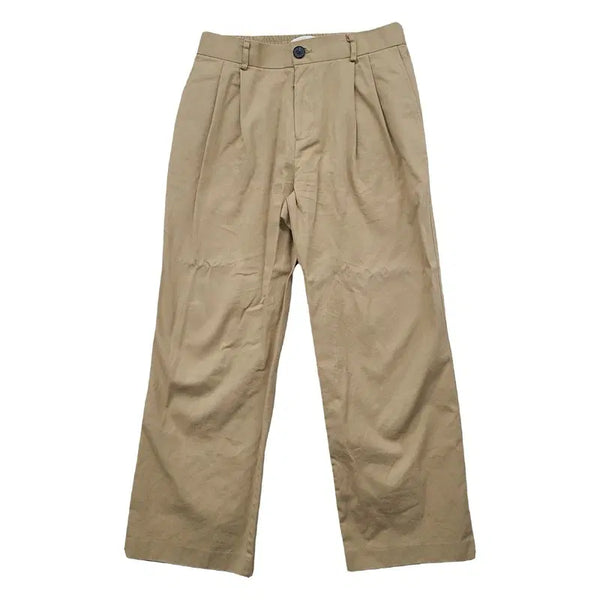 [BUNJANG] Draw Fit Khaki Wide Pants - Large / 드로우 핏 카키 와이드 바지 LARGE