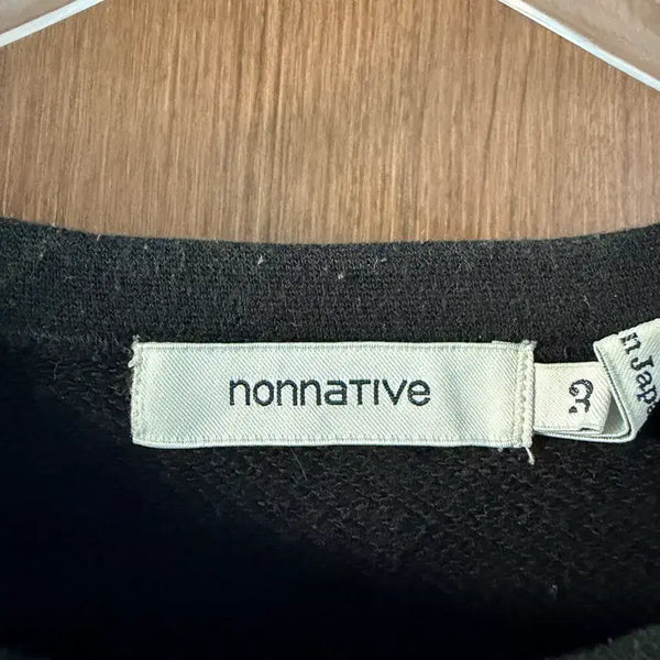 [BUNJANG] Nonnative 7-Part Sleeve Sweatshirt Black / 논네이티브 7부 스웨트 블랙