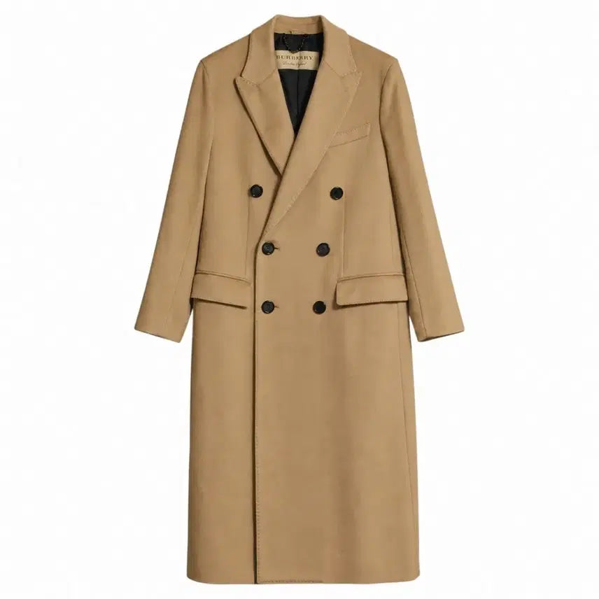 [BUNJANG] Burberry Wool Cashmere Double Long Coat Beige / 버버리 울 캐시미어 더블 롱코트