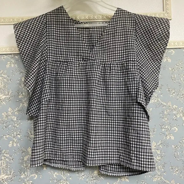 [BUNJANG] Chareuree Plus Size Blouse (Sizes 55-77) / 샤르르 빅사이즈 블라우스 55~66~77