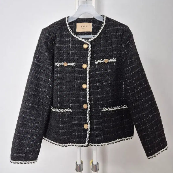 [BUNJANG] NAIN Tweed Jacket Black / 나인 트위드 자켓 블랙