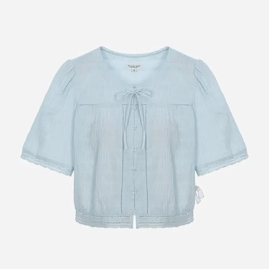 [BUNJANG] Thursday Island Round Neck Blouson Blouse / 써스데이아일랜드 블라우스