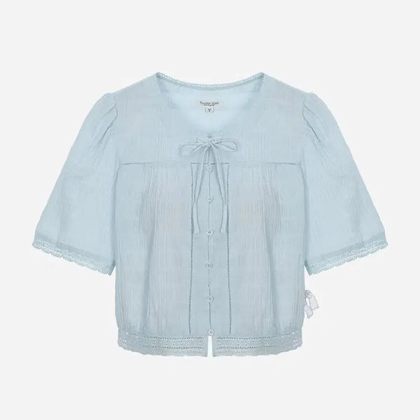 [BUNJANG] Thursday Island Round Neck Blouson Blouse / 써스데이아일랜드 블라우스