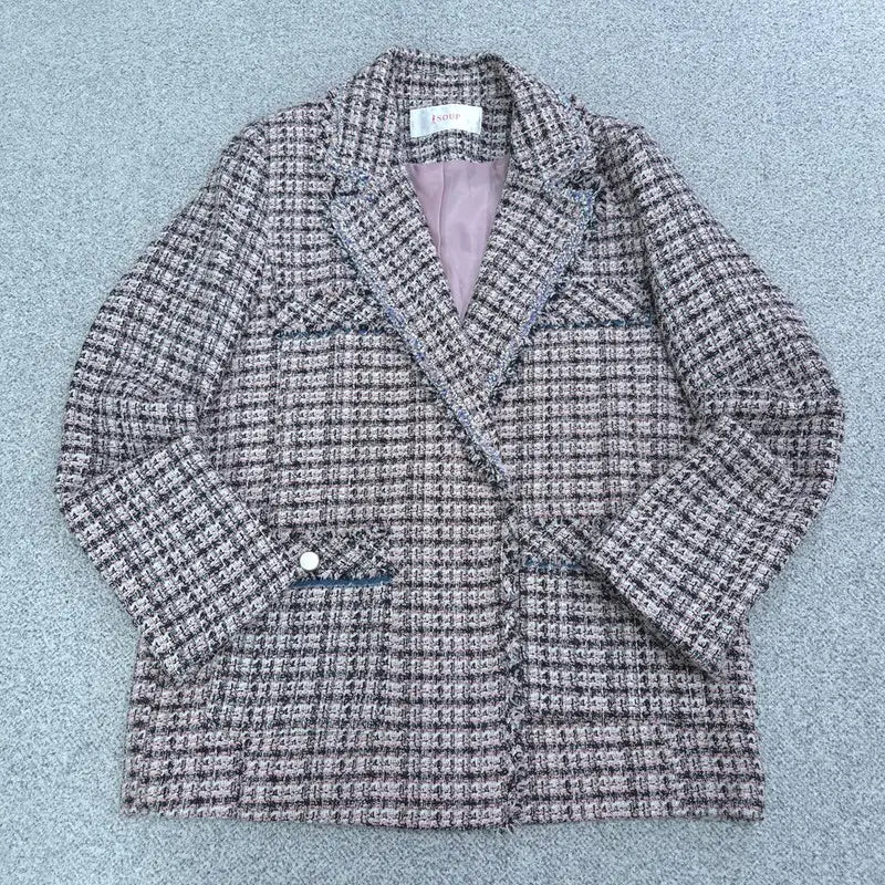 [BUNJANG] 81 SOUP Tweed Blazer Jacket / 81 SOUP 숲 트위드 블레이저 자켓 | 0831B02