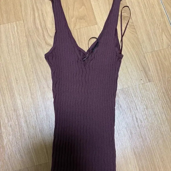 [BUNJANG] Zara Ribbed Knit Tank Top / 자라 골지 나시