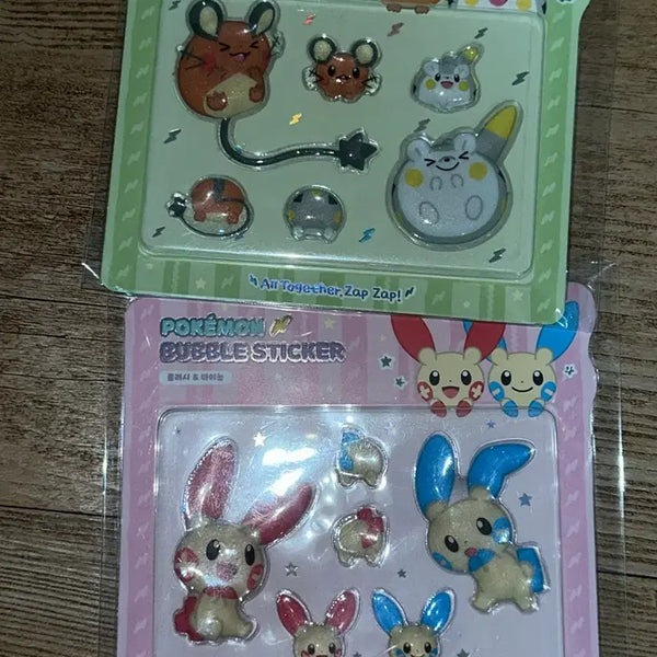 [BUNJANG] Ditto Playground Bubble Sticker Plush Set / 메타몽 놀이터 버블 스티커 플러시 마이농 데덴네 토게데마루 일괄