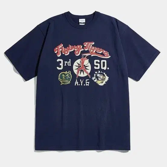 [BUNJANG] Outstanding MIL SERIES TEE (3rd SQ.) - Navy / 아웃스탠딩 MIL SERIES TEE (3rd SQ.)_NAVY