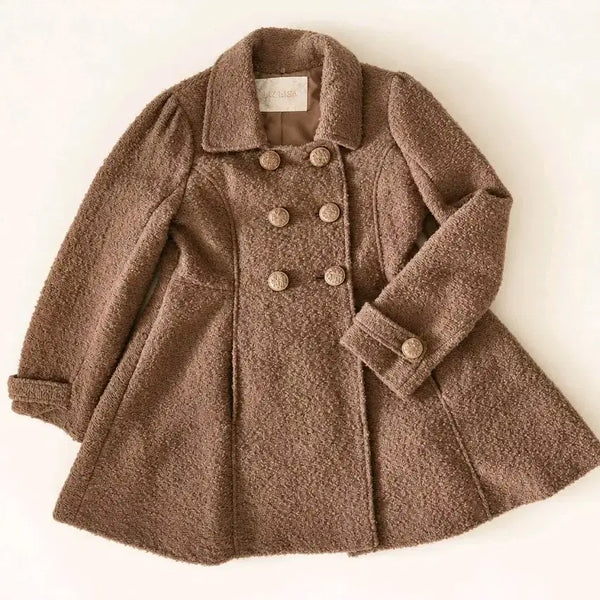[BUNJANG] LIZLISA Brown Bouclé Coat / 일본 시부야 히메갸루 리즈리사(LIZLISA) 브라운 부클코트