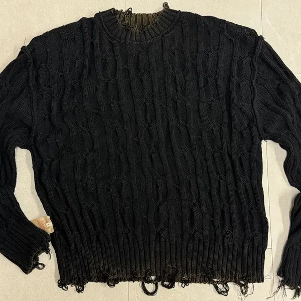 [BUNJANG] Etce Distressed Knit S / etce 디스트로이드 니트 s