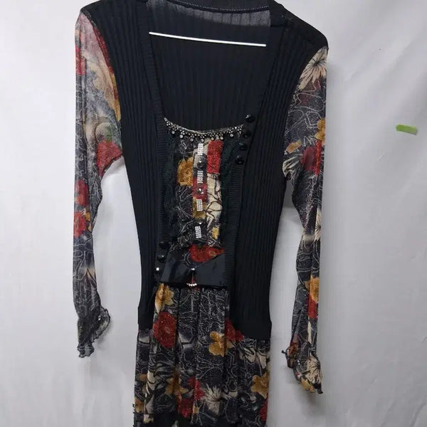 [BUNJANG] Patterned Long Dress Size 66 / 패턴 롱 원피스 66