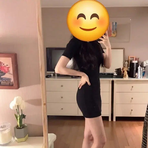 [BUNJANG] Black Mini Dress / 블랙 미니 원피스