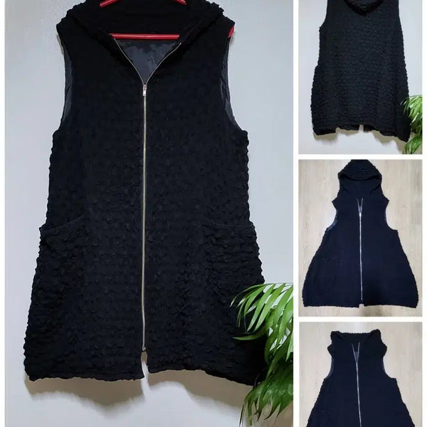 [BUNJANG] A-Line Hooded Vest / A라인 후드 멋진 베스트