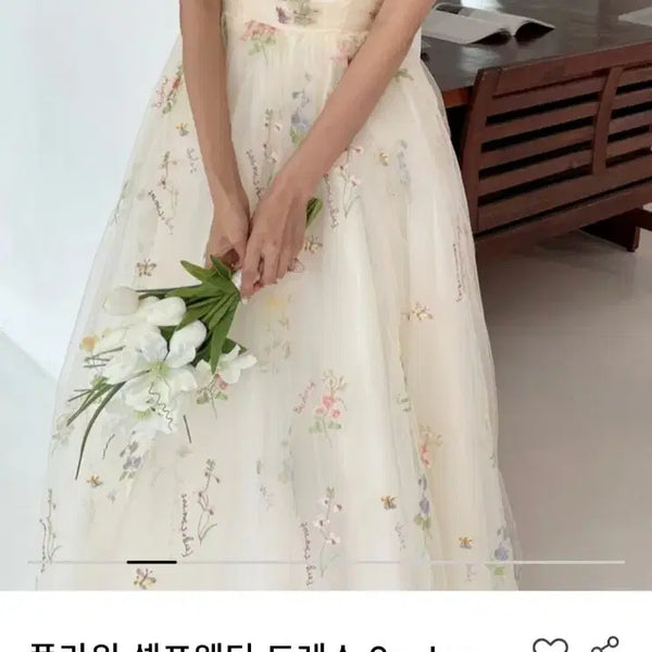 [BUNJANG] Mobandi Wedding Snap Flower Dress / 모반디 웨딩스냅 플라워 드레스