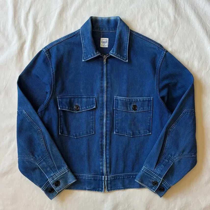 [BUNJANG] Sugar Cane Indigo Work Jacket / [97-100] 토요 엔터프라이즈 SUGAR CANE 인디고 워크 자켓