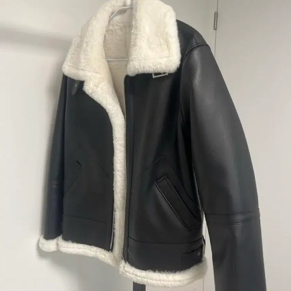 [BUNJANG] Dope Jasons Sheepskin Lined Leather Jacket / 도프제이슨 가죽자켓