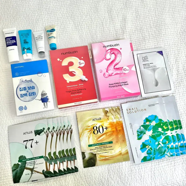 [BUNJANG] Assorted Sheet Masks Bundle (Numbers In, Anua, Aestura, Nature Republic, Jung Saem Mool) / 마스크팩 34장(넘버즈인,아누아,에스트라,네이처리퍼블릭,정샘물)