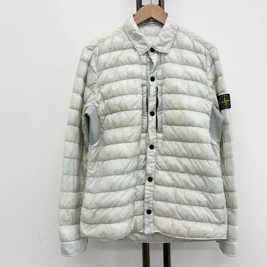 [BUNJANG] Stone Island Micro Shirt Padded Jumper / [M]스톤아일랜드 마이크로 셔츠 패딩점퍼