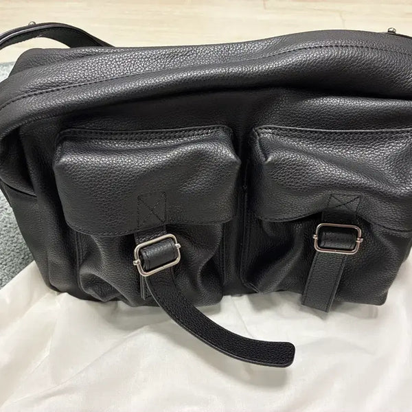 [BUNJANG] Yuse Leather Camera Bag Black / 유스 레더 카메라백 블랙