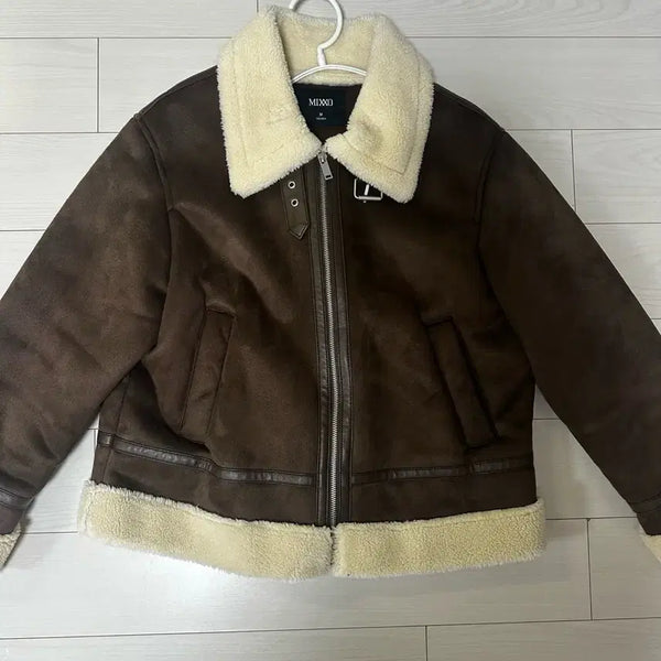 [BUNJANG] MIXXO Stand Collar Mustang Brown / 미쏘 스탠카라 무스탕 브라운 m
