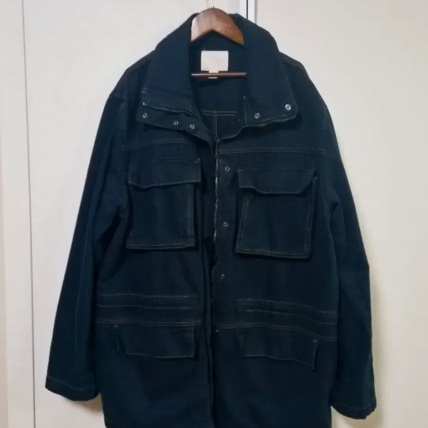 [BUNJANG] ZARA Denim Stitch Pocket Jacket (Dark Navy) / ZARA 자라 데님 스티치 포켓 재킷 (진한 네이비)