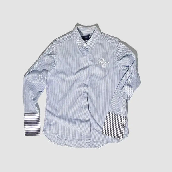 [BUNJANG] Recto Over Cuffs Stripe Shirt / 렉토 스트라이프 셔츠